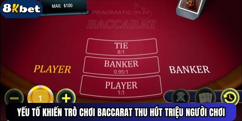Yếu tố khiến trò chơi baccarat thu hút triệu người chơi